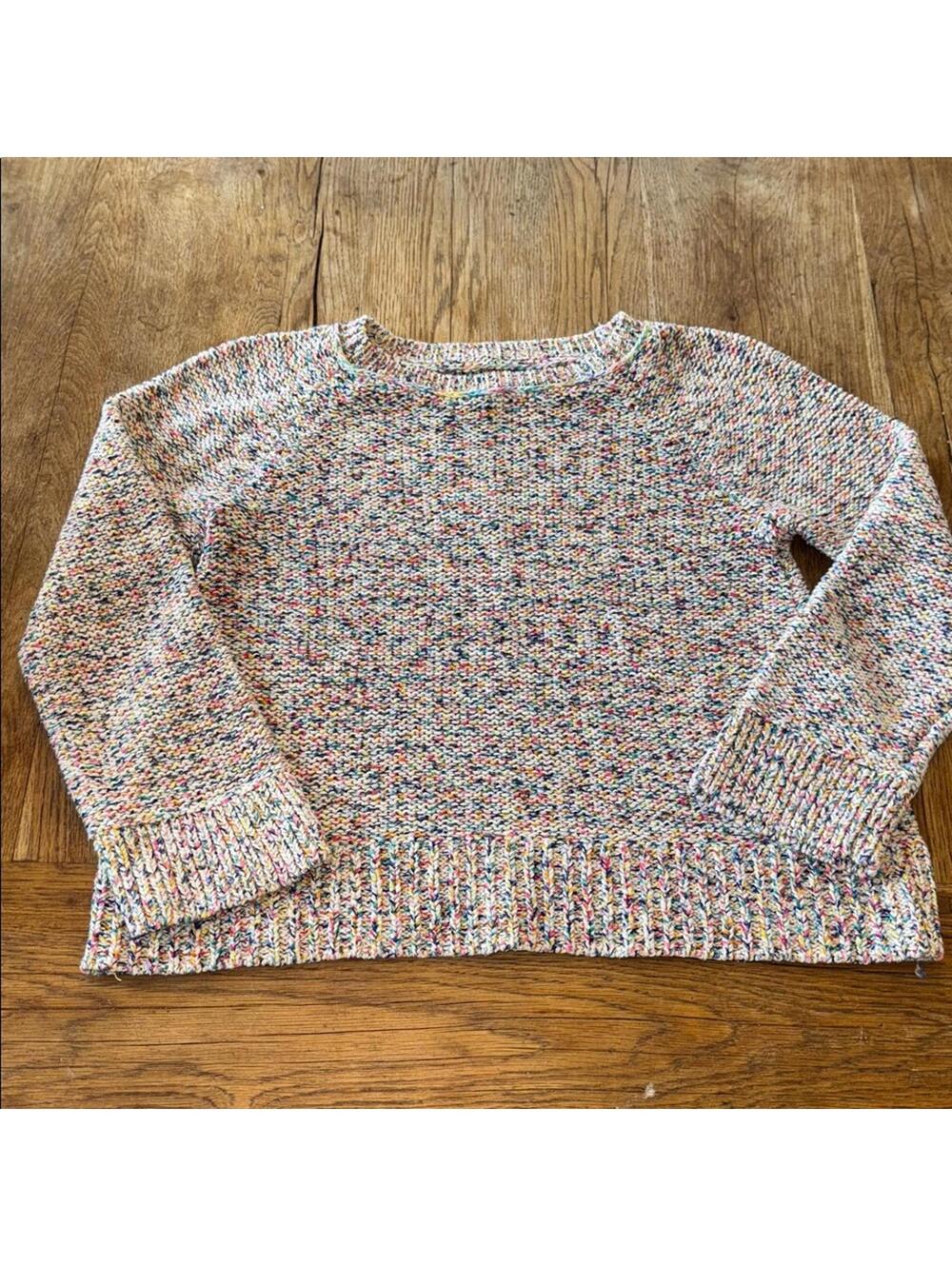 Lou & Grey multi colored cropped sweater size xsmall